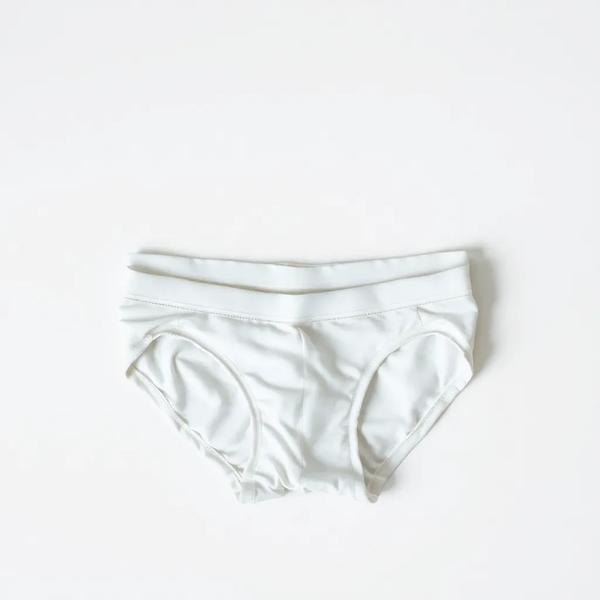 Briefs laid flat showing waistband