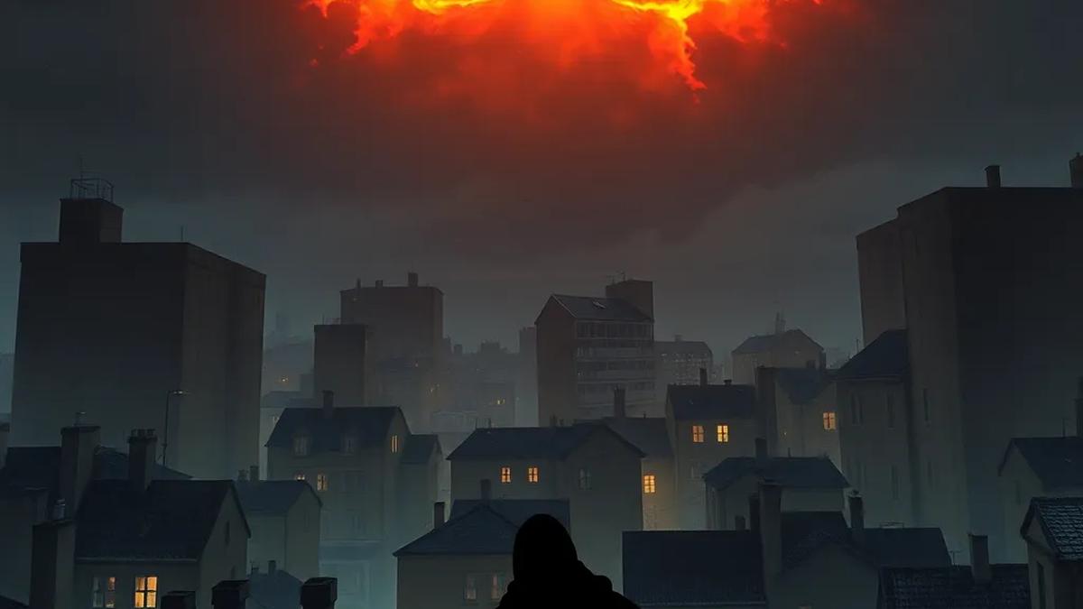 Cover art for The Ember Crown Heist: a fantasy city skyline with a crown-shaped ember glow and a shadowy heist crew